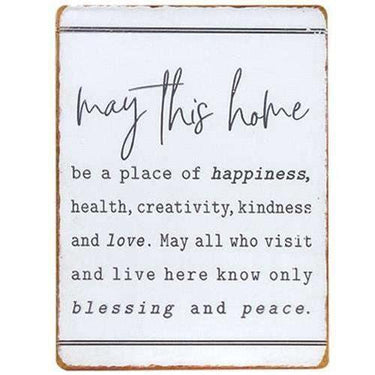 May This Home Be Metal Sign - The Fox Decor